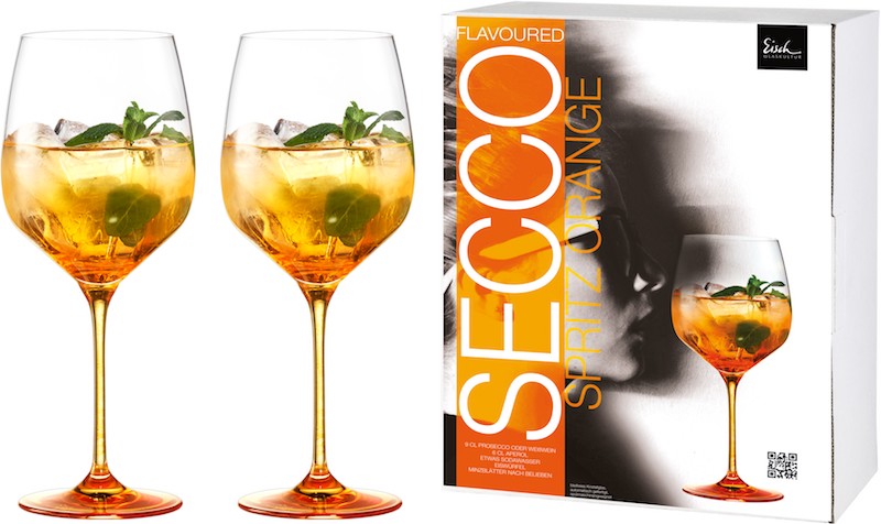 Spritz Glasshop Geschenk Flavoured Glas Secco Orange Eisch orangerot |