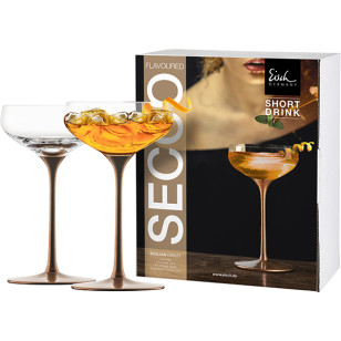 Trinkgläser Short Drink Secco Flavoured kupfer - 2 Stück im Geschenkkarton