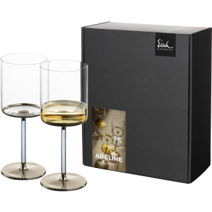 Weißweinglas ADELINE platin - 2 Stück im Geschenkkarton