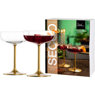 Champagner-Cocktailglas gold Secco Flavoured - im Geschenkkarton