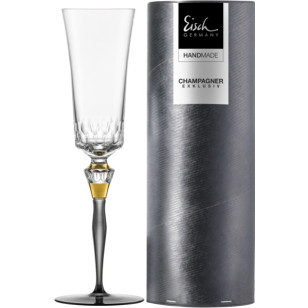Sektglas 250 ml grau Champagner Exklusiv in Geschenkröhre