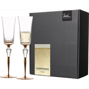 Champagnergläser CHAMPAGNER EXKLUSIV kupfer - 2 Stück im Geschenkkarton