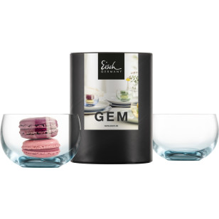 Dessertschale GEM aqua - 2 Stück in Geschenkröhre