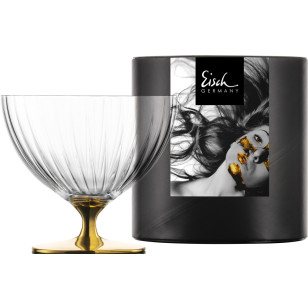 Dessert Schale auf Fuß gold in Geschenkröhre