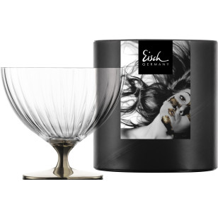 Dessert Schale auf Fuß platin in Geschenkröhre