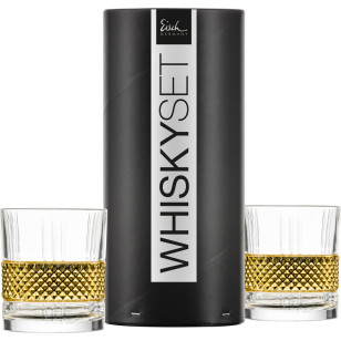 Whisky Gläser-Set GLEN gold in Geschenkröhre