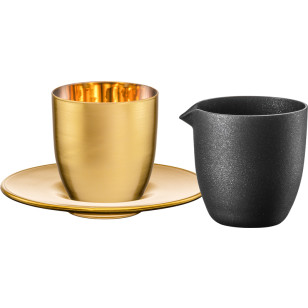 Affogato-Set Espressoglas full-gold mit Kännchen Cosmo collect