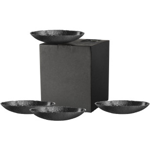 Schale 21 cm SEN BLACK – 4 Stück im Geschenkkarton