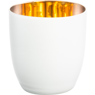 Espressoglas 100 ml Becher gold-weiß Cosmo pure white
