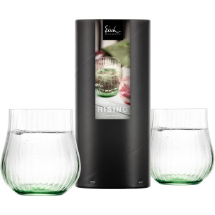 Allround Becher RISING dunkelgrün – 2 Stück in Geschenkröhre