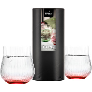 Allround Becher RISING rot – 2 Stück in Geschenkröhre