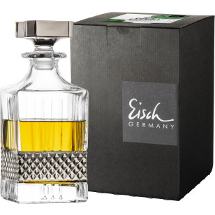 Whiskykaraffe GLEN platin No Drop im Geschenkkarton
