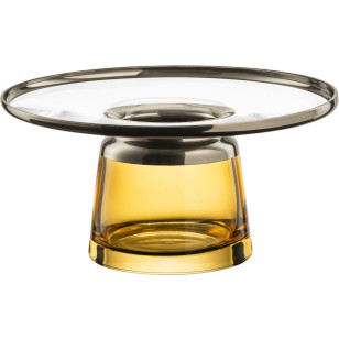 Vase LIV 17,5 cm amber platin