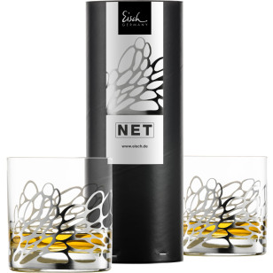 Whiskyglas NET - 2 Stück in Geschenkröhre