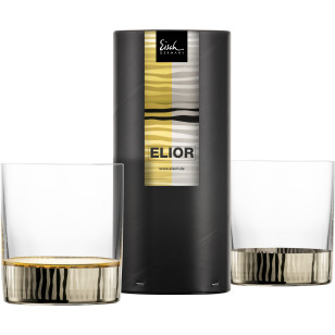 Whiskyglas ELIOR platin - 2 Stück in Geschenkröhre