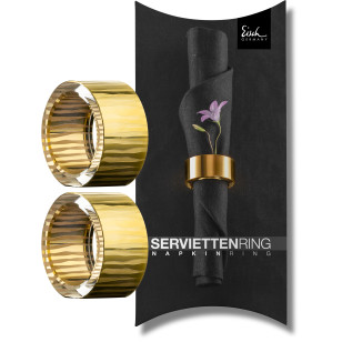 Serviettenring ELIOR gold – 2 Stück im Geschenkkarton
