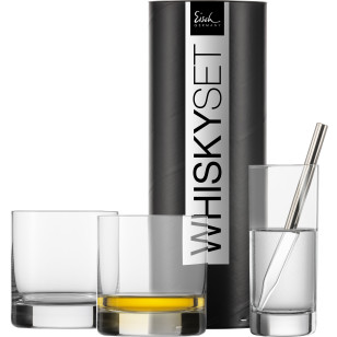 Whiskyglas Set - in Geschenkröhre Gentleman