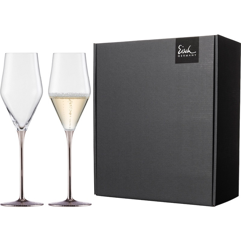Ensemble de 2 verres à vin blanc RAVI en or, rehaussés de