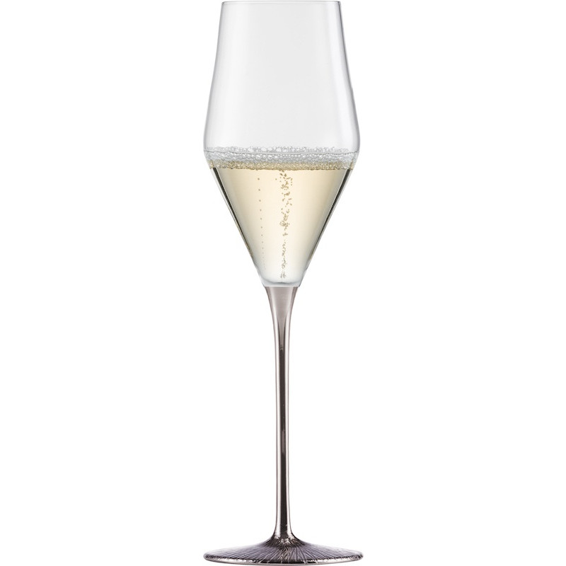 Set De 2 Verres à Vin Blanc Eisch Ravi Platin - Cristal Argenté - Neufs