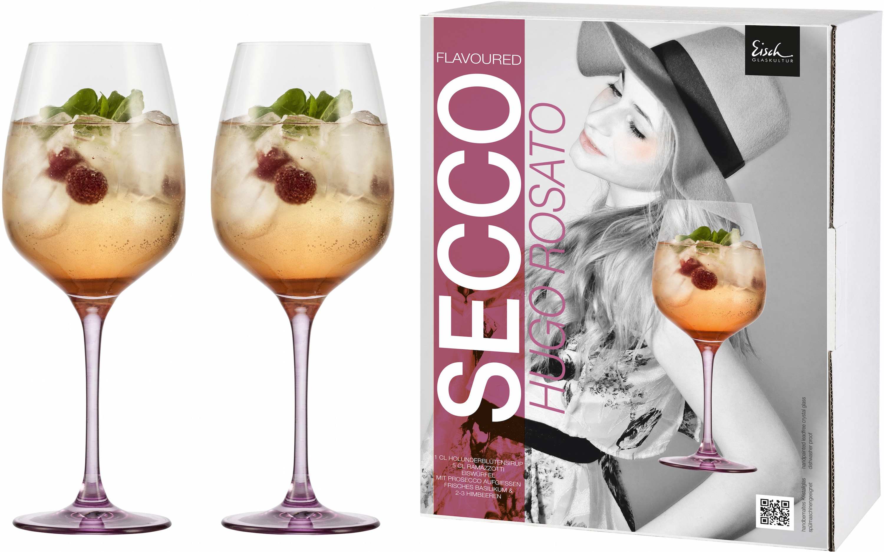 Flavoured Hugo Eisch Secco rosa Rosato Glasshop Geschenk | Glas