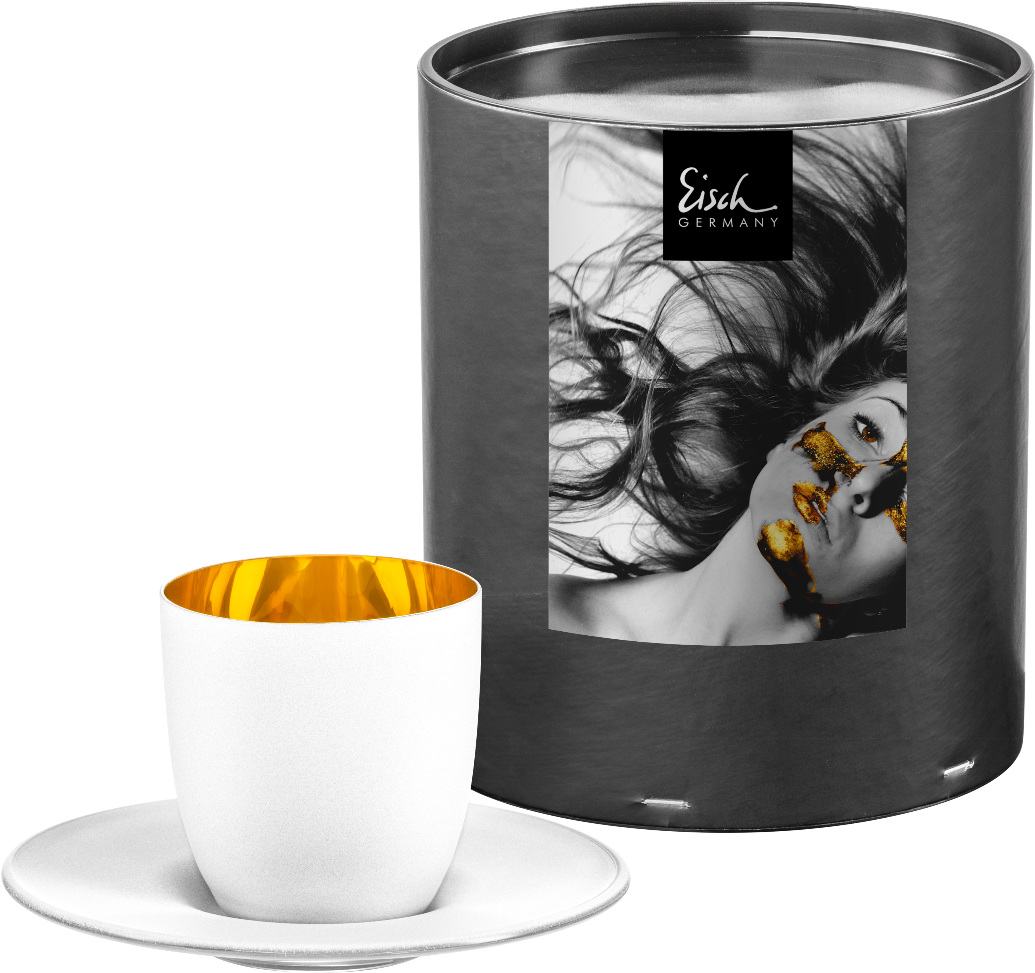 Espressoglas 100 ml mit Untersetzer Geschenk Cosmo pure white | Eisch  Glasshop