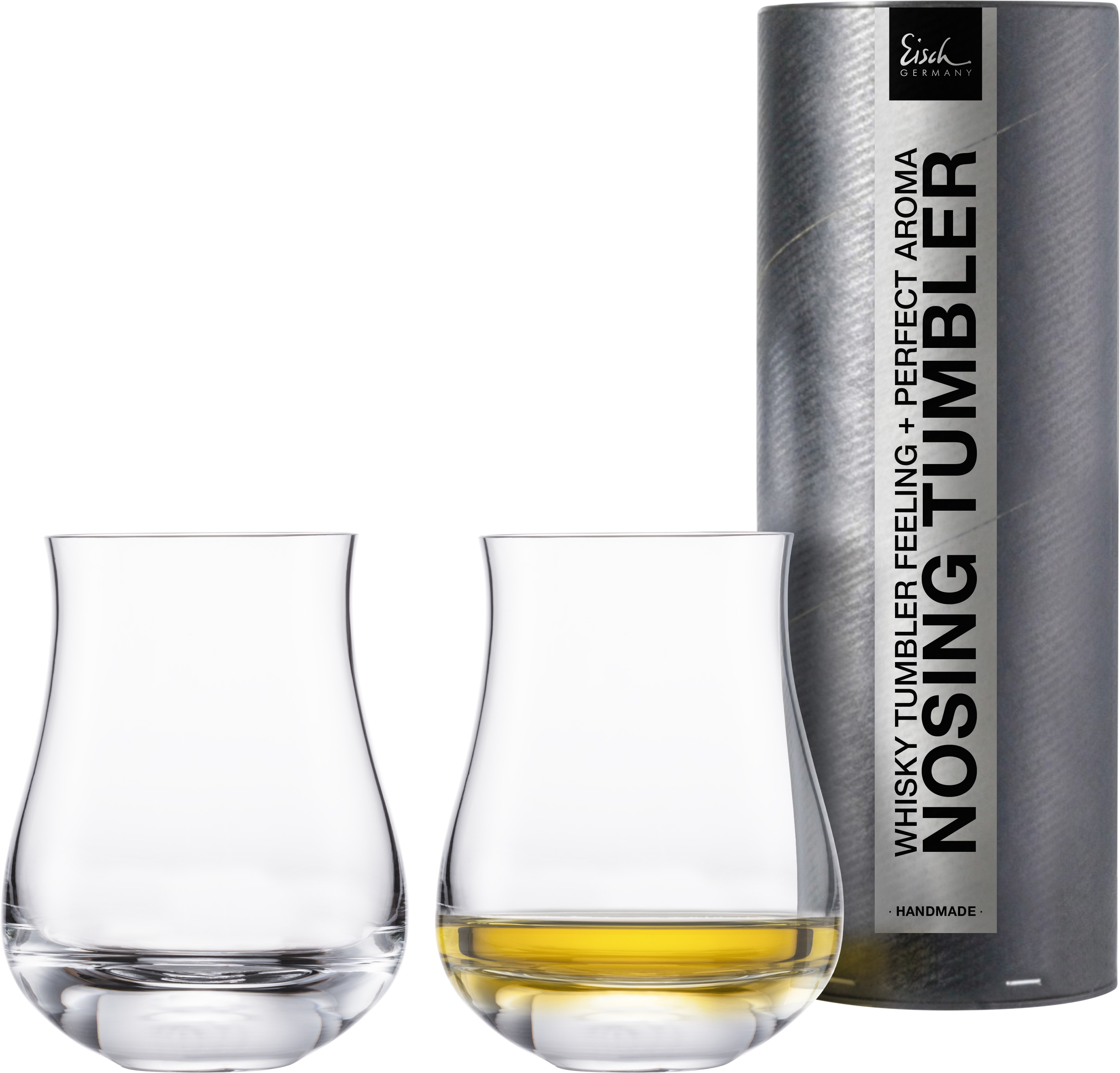 EISCH Whiskey Pipet Platinum - Handgemaakte glazen pipet verfijnd met echt platina - Made in Germany