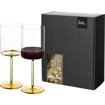 Rotweinglas ADELINE gold - 2 Stück im Geschenkkarton