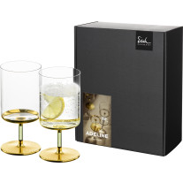 Wasser- /Cocktailglas ADELINE gold - 2 Stück im Geschenkkarton