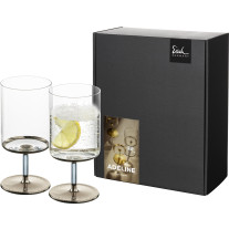 Wasser- /Cocktailglas ADELINE platin - 2 Stück im Geschenkkarton
