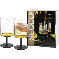Cocktailgläser Secco Flavoured gold/schwarz - 2 Stück im Geschenkkarton