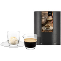 Set Affogato al caffè Glas mit Kännchen in Geschenkröhre