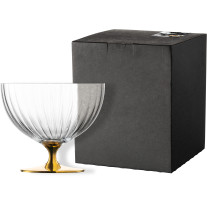 Schale auf Fuß 20 cm gold im Geschenkkarton