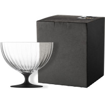 Schale auf Fuß 20 cm schwarz im Geschenkkarton