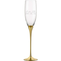 Sektglas Champagner Exklusiv gold - 2 Stück im Geschenkkarton mit Gravur