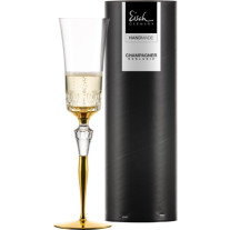 Champagnerglas CHAMPAGNER EXKLUSIV gold in Geschenkröhre