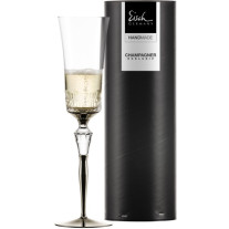 Champagnerglas CHAMPAGNER EXKLUSIV platin in Geschenkröhre