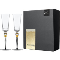 Champagnergläser Champagner Exklusiv grau 250 ml - 2 Stück im Geschenkkarton