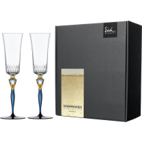 Champagnergläser Champagner Exklusiv blau 250 ml - 2 Stück im Geschenkkarton