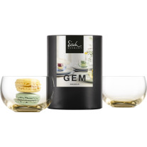Dessertschale GEM amber - 2 Stück in Geschenkröhre