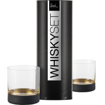 Whiskyglas 400 ml, 2 Stück in Geschenkröhre Cosmo gold
