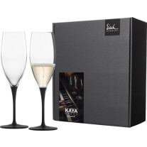 Champagnerglas Kaya black - 2 Stück im Geschenkkarton