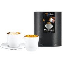 Affogato al oro Glas Cosmo pure white + Kännchen in Geschenkröhre