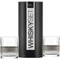 Whiskybecher GLEN platin – 2 Stück in Geschenkröhre