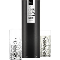 Longdrinkglas NET - 2 Stück in Geschenkröhre