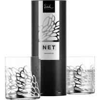 Becher / Trinkglas NET - 2 Stück in Geschenkröhre
