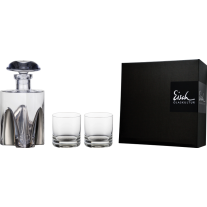 Geschenkset Gentleman platin mit Karaffe und 2 x Whiskyglas