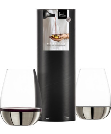 Allround/Wein-Becher Rotweinglas ELEVATE platin - 2 Stück in Geschenkröhre