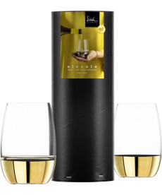 Allround/Wein-Becher Weißweinglas ELEVATE gold - 2 Stück in Geschenkröhre