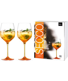 Spritz Orange Glas Secco Flavoured orangerot - 2 Stück im Geschenkkarton