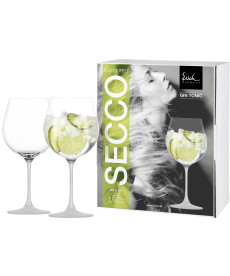 Gin Tonic Glas Secco Flavoured seidenmatt - 2 Stück im Geschenkkarton